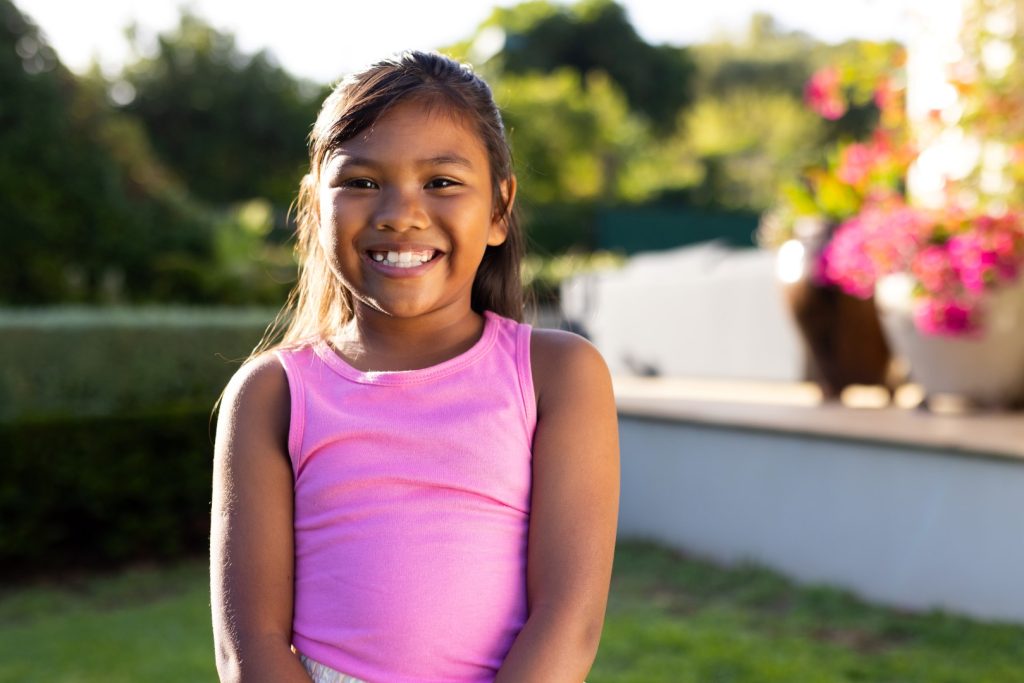 hispanic child smiling